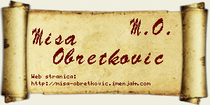 Miša Obretković vizit kartica